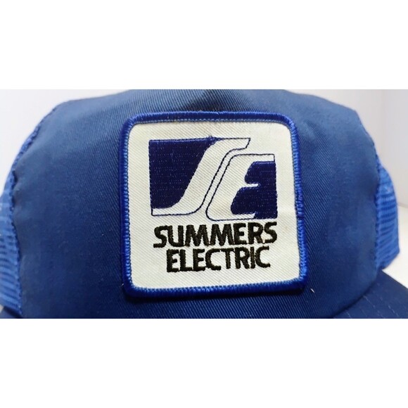 VTG P BRAND SUMMERS ELECTIC PATCH TRUCKER FARMER SNAPBACK CAP HAT MADE IN USA - Picture 4 of 9